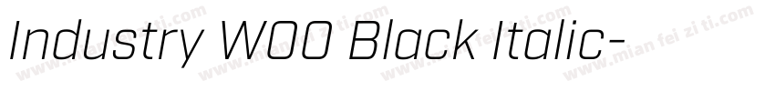 Industry W00 Black Italic字体转换